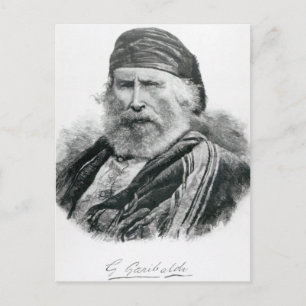 Portret van Giuseppe Garibaldi Briefkaart