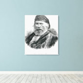 Portret van Giuseppe Garibaldi Canvas Afdruk (Insitu (Houten vloer))