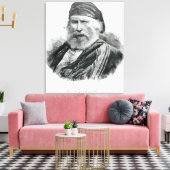Portret van Giuseppe Garibaldi Canvas Afdruk (Insitu (Woonkamer))