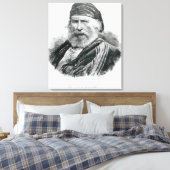Portret van Giuseppe Garibaldi Canvas Afdruk (Insitu (Slaapkamer))