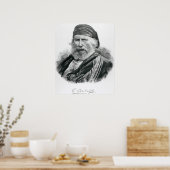 Portret van Giuseppe Garibaldi Poster (Keuken)