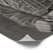 Portret van Giuseppe Garibaldi Poster (Hoek)