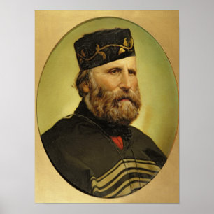Portret van Giuseppe Garibaldi Poster