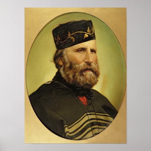 Portret van Giuseppe Garibaldi Poster (Voorkant)