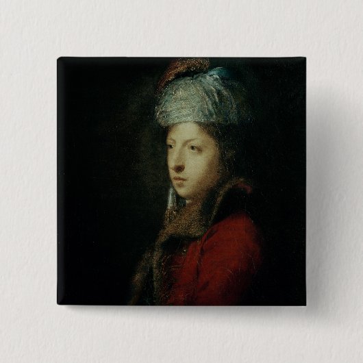 Portret van Giuseppe Marchi 1753 Vierkante Button 5,1 Cm (Voorkant)