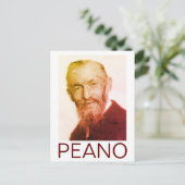 Portret van Giuseppe Peano Briefkaart (Staand voorkant)