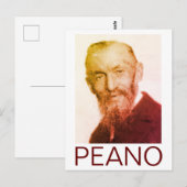 Portret van Giuseppe Peano Briefkaart (Voorkant / Achterkant)