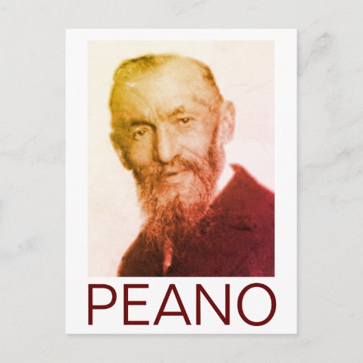 Portret van Giuseppe Peano Briefkaart (Voorkant)