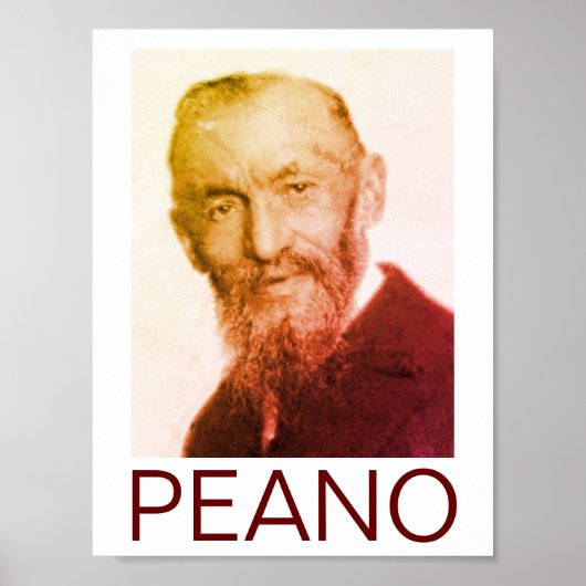 Portret van Giuseppe Peano Poster (Voorkant)