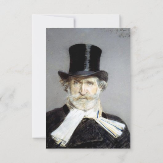 Portret van Giuseppe Verdi, Italiaans operacomponi Kaart (Voorkant)