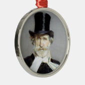 Portret van Giuseppe Verdi, Italiaanse operacompon Metalen Ornament (Rechts)