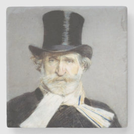 Portret van Giuseppe Verdi, Italiaanse operacompon Stenen Onderzetter