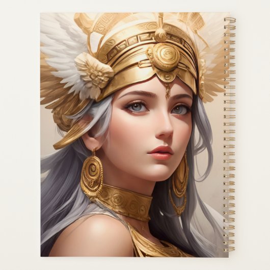 Portret van Godin Athena Planner (Achterkant)