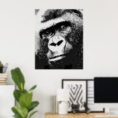 Portret van Gorilla Poster Print (Thuiskantoor)