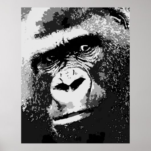 Portret van Gorilla Poster Print (Voorkant)