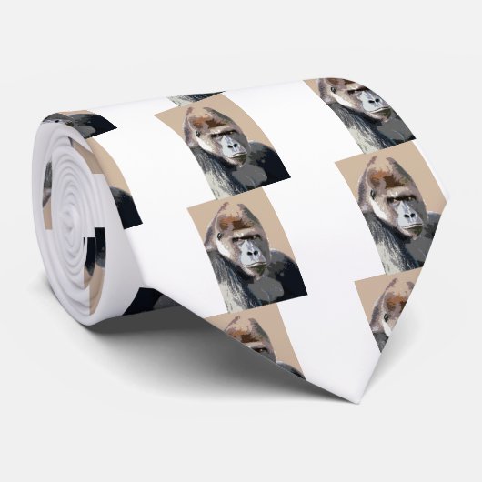 Portret van Gorilla Stropdas (Opgerold)