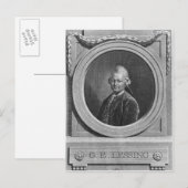 Portret van Gotthold Ephraim Lessing Briefkaart (Voorkant / Achterkant)