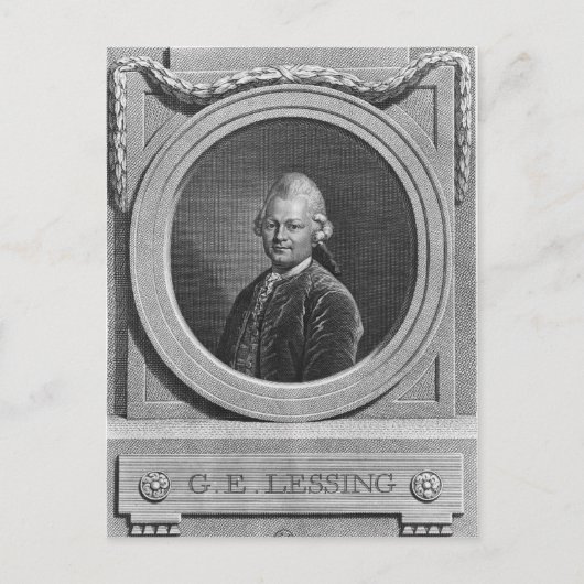 Portret van Gotthold Ephraim Lessing Briefkaart (Voorkant)