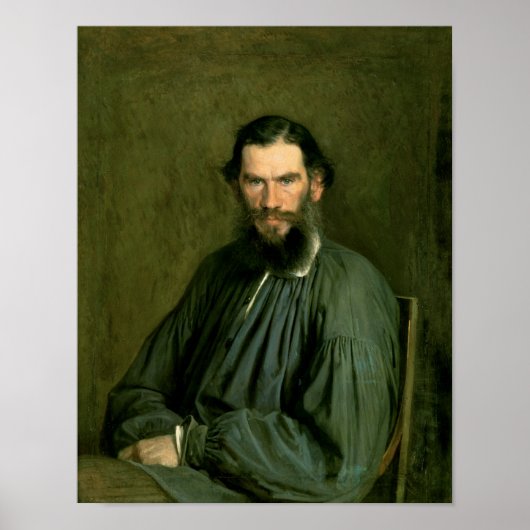 Portret van graaf Lev Nikolaevich Tolstoy 1873 Poster (Voorkant)