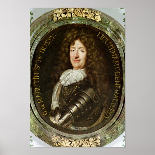 Portret van Graaf Roger Bussy de Rabutin Poster (Voorkant)