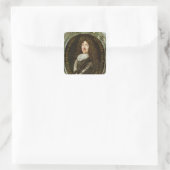 Portret van Graaf Roger Bussy de Rabutin Vierkante Sticker (Tas)