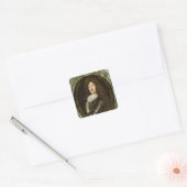 Portret van Graaf Roger Bussy de Rabutin Vierkante Sticker (Envelop)