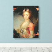 Portret van Grand Duchess Alexandra, c.1798 Canvas Afdruk (Insitu (Houten vloer))