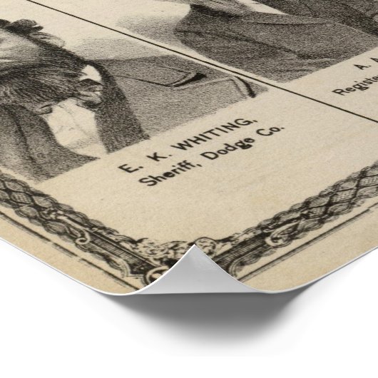 Portret van Greenleaf, Minnesota Poster (Hoek)