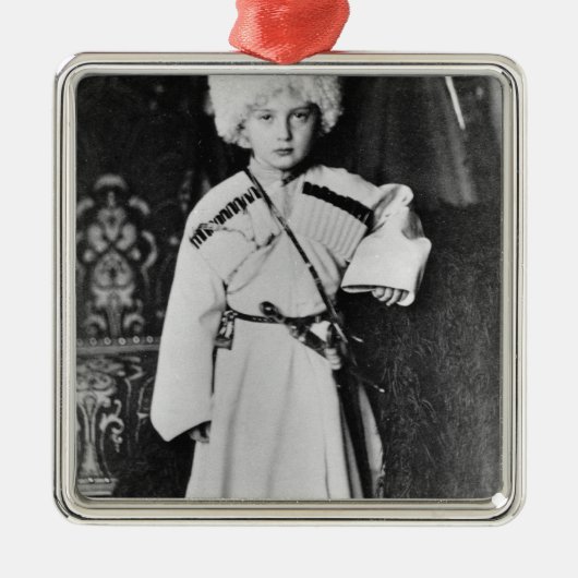 Portret van Groothertog Nicholas Mikhailovich Metalen Ornament (Voorkant)
