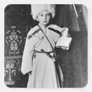 Portret van Groothertog Nicholas Mikhailovich Vierkante Sticker