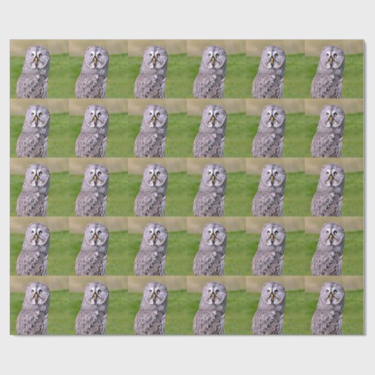 Portret van grote grijze briefkaart vierkante stic cadeaupapier (Vlak)