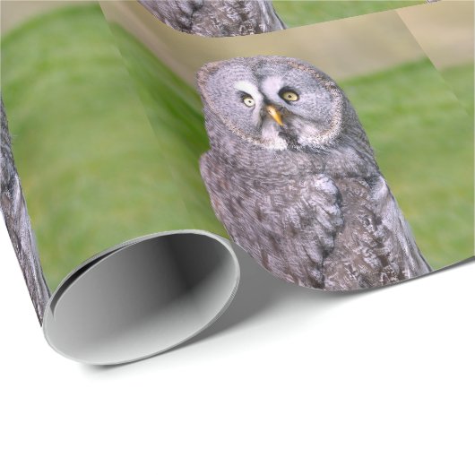 Portret van grote grijze briefkaart vierkante stic cadeaupapier (Rol Hoek)