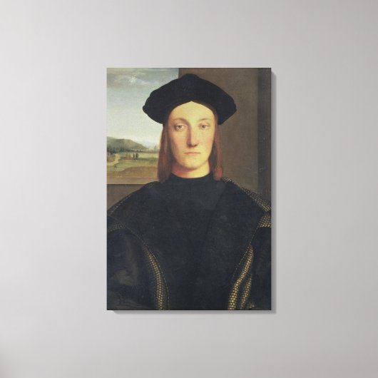 Portret van Guidobaldo da Montefeltro, hertog van  Canvas Afdruk (Voorkant)