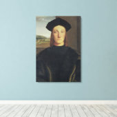 Portret van Guidobaldo da Montefeltro, hertog van  Canvas Afdruk (Insitu (Houten vloer))