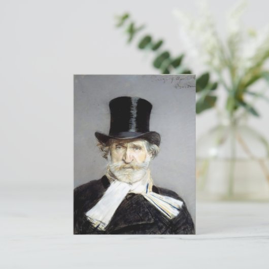 Portret van Guiseppe Verdi door Giovanni Boldini Briefkaart (Staand voorkant)