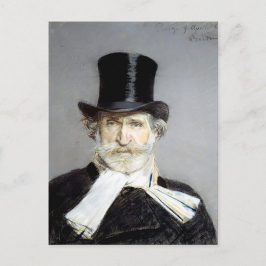 Portret van Guiseppe Verdi door Giovanni Boldini Briefkaart (Voorkant)