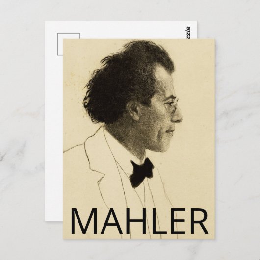 Portret van Gustav Mahler (1902) Briefkaart (Voorkant / Achterkant)