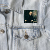 Portret van Gustave Eiffel 1905 Vierkante Button 5,1 Cm (In situ)