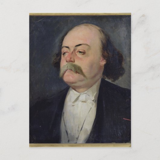 Portret van Gustave Flaubert 1868-81 Briefkaart (Voorkant)