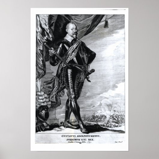 Portret van Gustavus Adolphus de Grote Poster (Voorkant)
