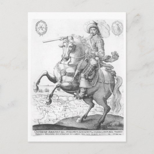 Portret van Gustavus Adolphus II Briefkaart (Voorkant)