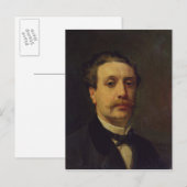 Portret van Guy de Maupassant 1876 Briefkaart (Voorkant / Achterkant)