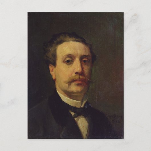 Portret van Guy de Maupassant 1876 Briefkaart (Voorkant)