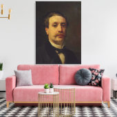 Portret van Guy de Maupassant 1876 Canvas Afdruk (Insitu (Woonkamer))