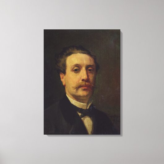 Portret van Guy de Maupassant 1876 Canvas Afdruk (Voorkant)