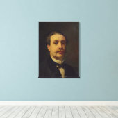 Portret van Guy de Maupassant 1876 Canvas Afdruk (Insitu (Houten vloer))