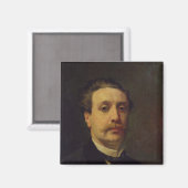 Portret van Guy de Maupassant 1876 Magneet (Voorkant / Achterkant)