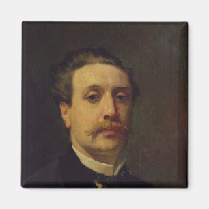 Portret van Guy de Maupassant 1876 Magneet