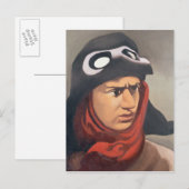 Portret van Guynemer, 1921-23 Briefkaart (Voorkant / Achterkant)