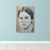 Portret van H. Edith Stein Canvas Afdruk (Insitu (Houten vloer))